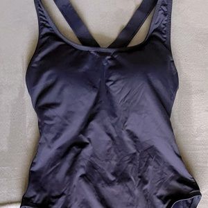 Andie Swim Tulum navy blue one piece swimsuit M